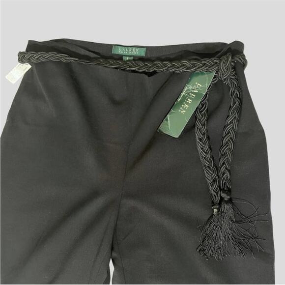 NEW Lauren Ralph Lauren black wide leg trouser dress pants - Picture 2 of 8